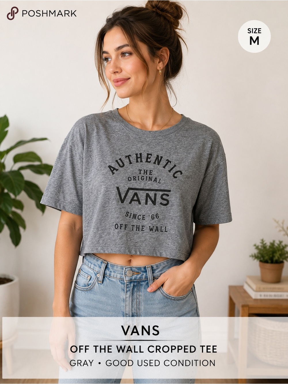 Vans Off the Wall
Cropped Tee Heather
Gray Medium
Graphic T-Shirt